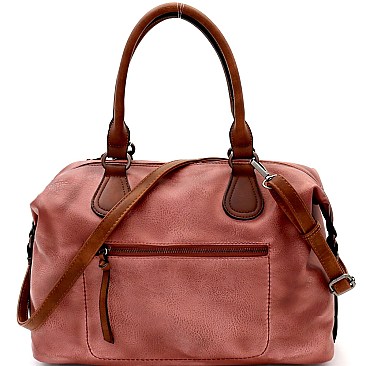 Brushed Texture 2 Way Boston Satchel MH-WS19174