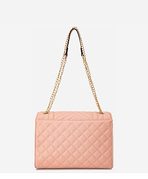 Chevron Quilted Flap 2-in-1 Shoulder Bag