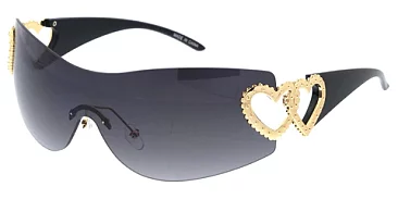 Pack of 12  HEARTS Rimless Polarized sunglasses