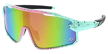 Pack of 12   Paint Splatter Polycarbonate Shield Sunglasses