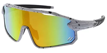 Pack of 12   Paint Splatter Polycarbonate Shield Sunglasses