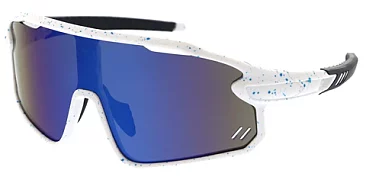 Pack of 12   Paint Splatter Polycarbonate Shield Sunglasses