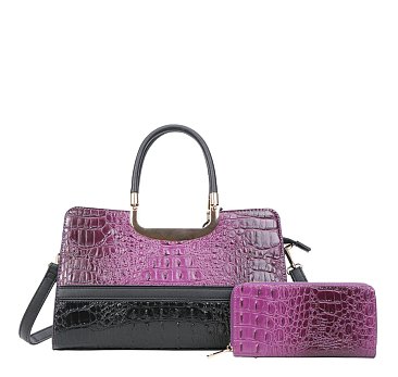 croc satchel handbags