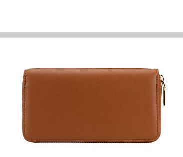 Plain Zip Around Wallet Wristlet