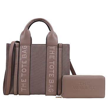 Fashion  "The Tote Bag" Handbag + Wallet Set