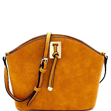 Knot and Hardware Accent Cross Body Shoulder Bag