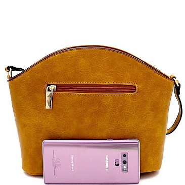 Knot and Hardware Accent Cross Body Shoulder Bag