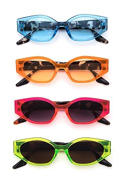 Pack of 12 Retro Fashion Sunglasses Set