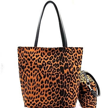 Leopard Print 2 in 1 Tall Shopper Tote MH-PP6867 > Boutique Handbags ...