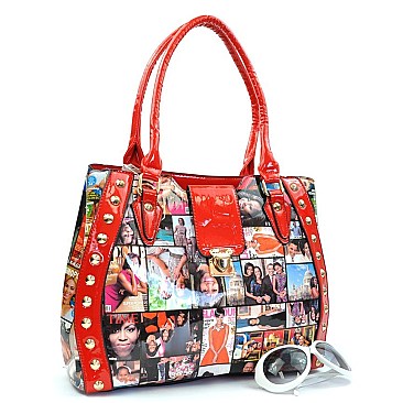 Obama Satchel Studded Handbag