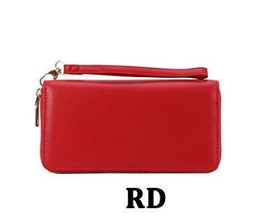 Plain Zip Around Wallet Wristlet