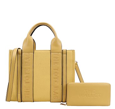 Fashion  "The Tote Bag" Handbag + Wallet Set