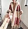 Warm Shawl Checker & Plaid Quality Cape Coat Wrap