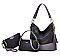 3 IN-1 Ring Accent Hobo Bag