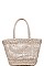 LUXURY SIONA NATURAL WOVEN STRAW TOTE BAG JY-18727