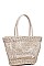 LUXURY SIONA NATURAL WOVEN STRAW TOTE BAG JY-18727