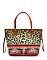 Leopard Cow Animal Flower Printed Canvas 3-in-1 Shopper