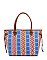 Native American Tribal Aztec Printed Canvas 3-in-1 Shopper