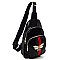 Trendy Queen Bee Stripe Sling Backpack