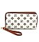 CM Monogram Double Zip Around Clutch Wallet Wristlet