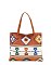 Aztec Tribal Canvas Shopper