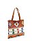 Aztec Tribal Canvas Shopper