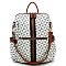 Classic Retro Triangle Monogram Convertible Backpack