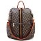 Classic Retro Triangle Monogram Convertible Backpack