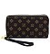 CM Monogram Double Zip Around Clutch Wallet Wristlet