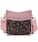 Leopard Colorblock Hobo Crossbody Bag