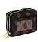 CM Monogrammed Accordion Card Holder Double Zip Wallet