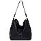 Dual Side Zippered Shoulder / Hobo Bag