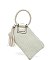 Canvas Cuff Handle Tassel Wristlet Clutch