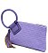 Canvas Cuff Handle Tassel Wristlet Clutch