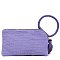 Canvas Cuff Handle Tassel Wristlet Clutch