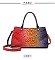 Tie-dyed Croc Multi-Compartment Shoulder Bag