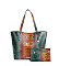 Tie-dyed 2 in 1 Croc Tote-Shoulder Bag with Wallet