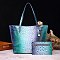 Tie-dyed 2 in 1 Croc Tote-Shoulder Bag with Wallet