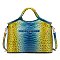 Tie-dyed Croc Satchel-Crossbody Bag