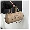 Small Size " THE DUFFLE " Letter Cross-Body