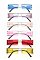 Pack of 12 MODERN Side Block Iconic Skinny Sunglasses