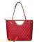 2 in 1 Quilted Chain Accent Satchel Shoulder Bag