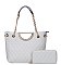 2 in 1 Quilted Chain Accent Satchel Shoulder Bag