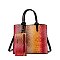 Tie-dyed 2 in 1 Croc Satchel-Crossbody Bag with Wallet