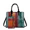 Tie-dyed 2 in 1 Croc Satchel-Crossbody Bag with Wallet