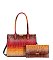 Tie-dyed 2 in 1 Croc Top handle Satchel-Crossbody Bag