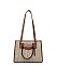 Canvas Boxy Style Tote-Crossbody Bag