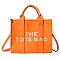 orange tote handbag