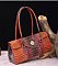 Tie-dyed Crocodile Twist-Lock Satchel - Shoulder Bag