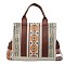 Aztec Print Canvas Tote With Guitar Strap